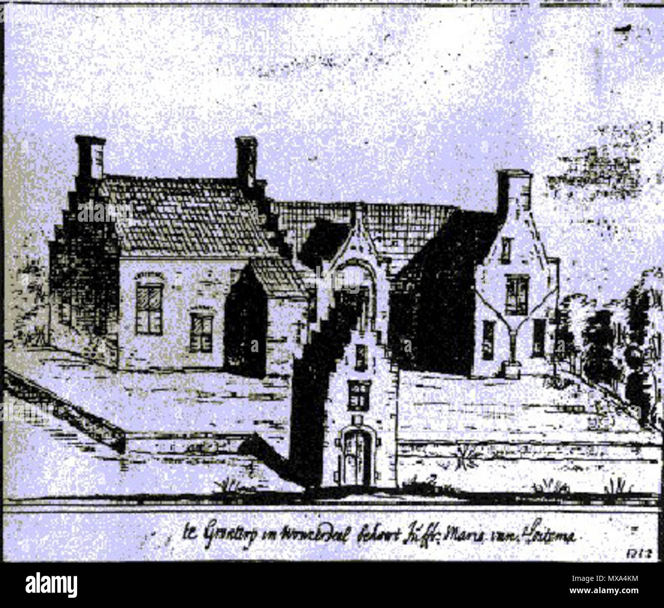 . Frysk : Dans l'état d'impression de ventilateur Hoytema út, 1722 tekene Stellingwerf troch De tekening yn il Printekabinet est fan il Frysk Museum. Nederlands : een van de prent État Hoytema uit 1722 getekend Stellingwerf, porte. De tekening bevindt zich in het Prentenkabinet in het Fries Museum te Leeuwarden. 26 décembre 2006 (date d'origine). Le programme d'origine a été Horus à Dutch Wikipedia 286 État Hoytema Banque D'Images