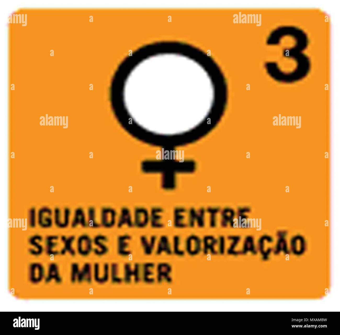 . Português do milênio : Objetivo 3 . 2 juillet 2015. ONU 293 Igualdade Banque D'Images