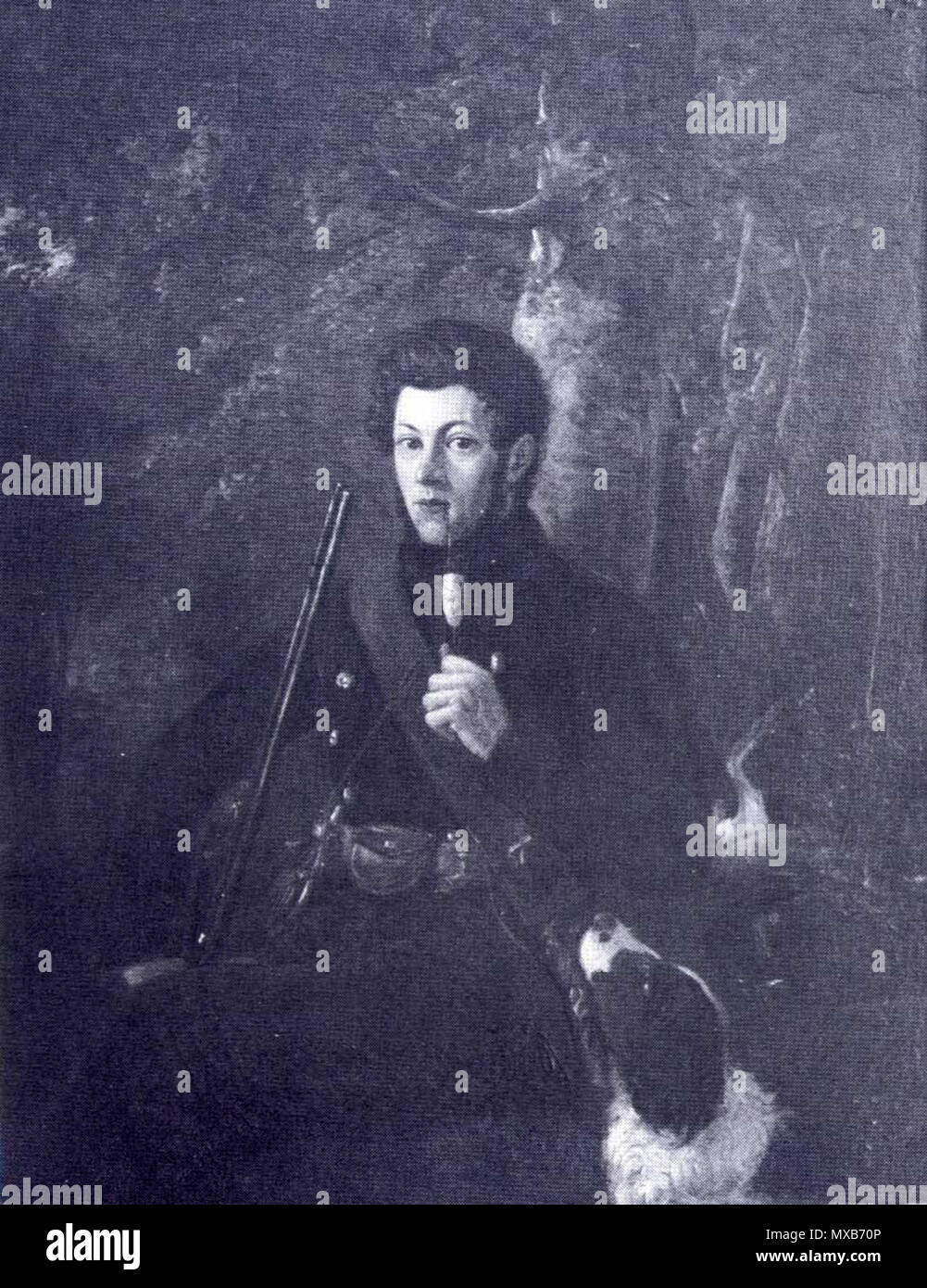 . Nederlands : Jan Tymen Kymmell (1818-1903), burgemeester en notaris te Westerbork . vers 1850. Inconnu 309 Jan Tymen Kymmell (1818 1903) Banque D'Images