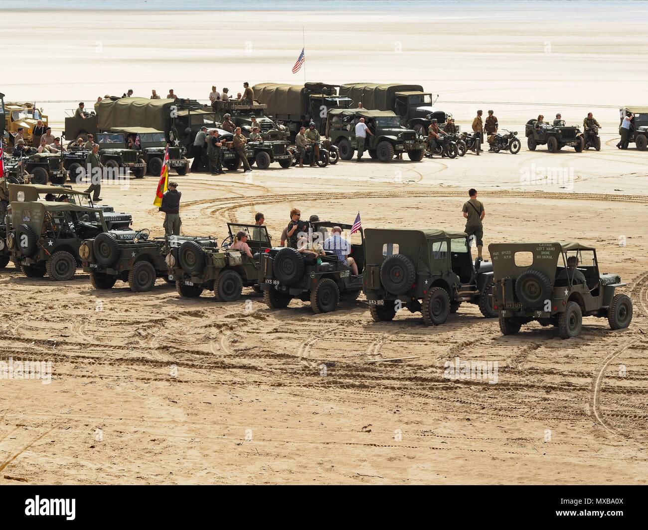 Devon D-Day 75ème anniversaire Saunton Beach, North Devon, UK Banque D'Images