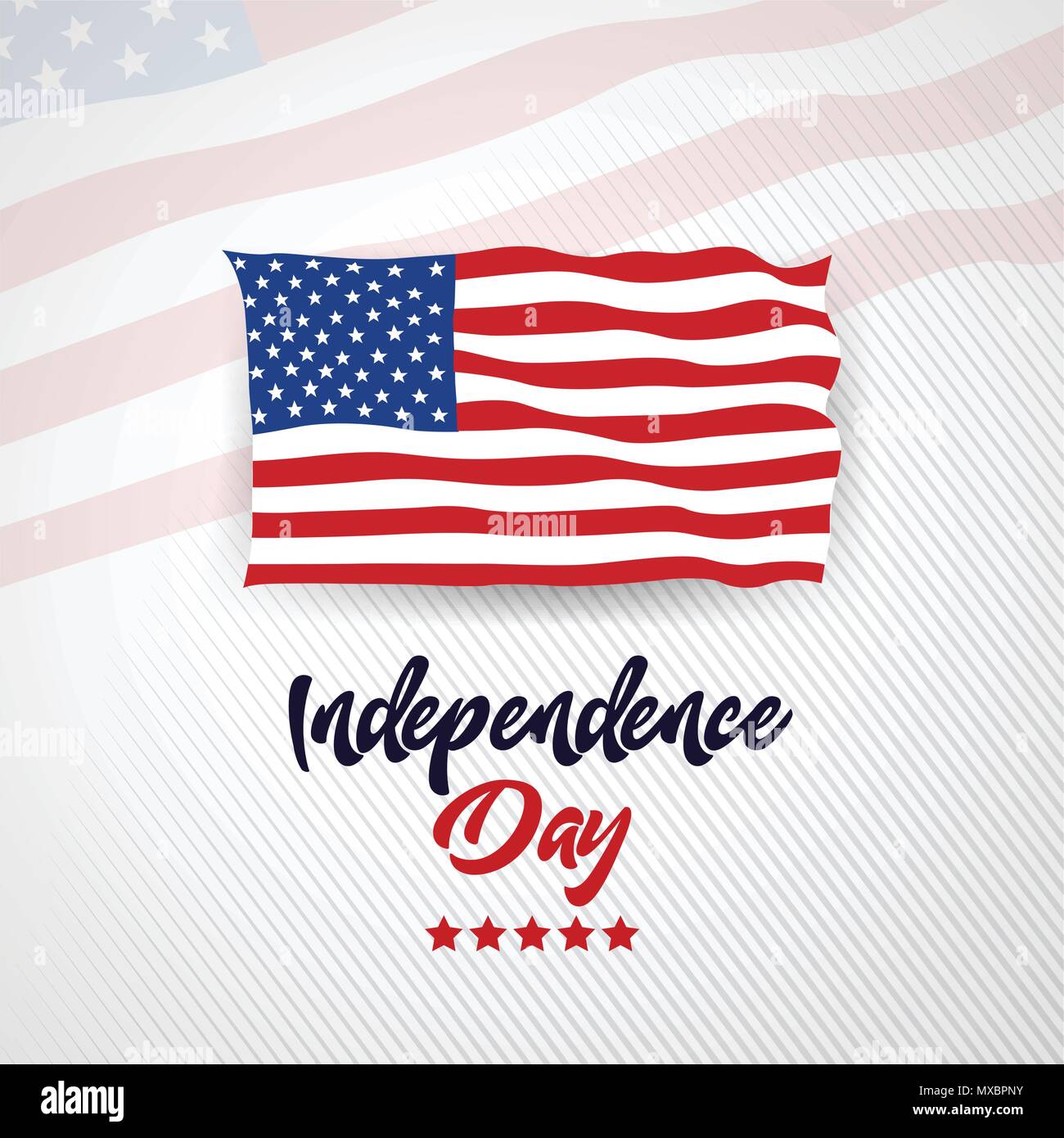 4 juillet joyeuse fête de l'indépendance de l'état de l'Amérique latine Illustration de Vecteur