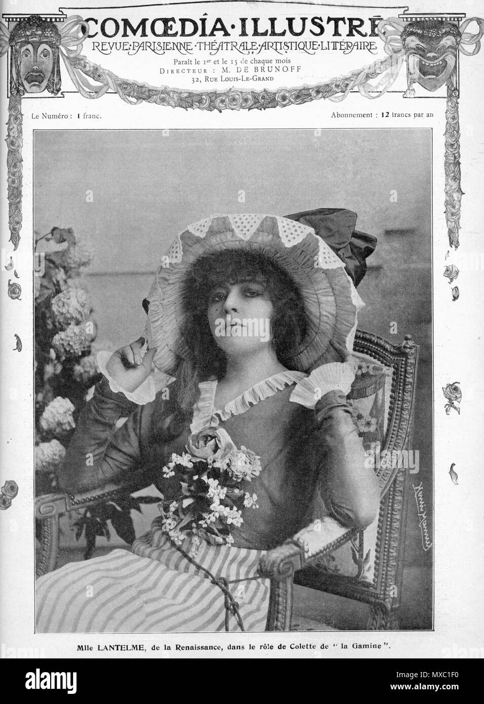 . Anglais : autour de 1900 . vers 1900. verbinia 359 Lantelme-lagamine-ic01-04-1911int Banque D'Images