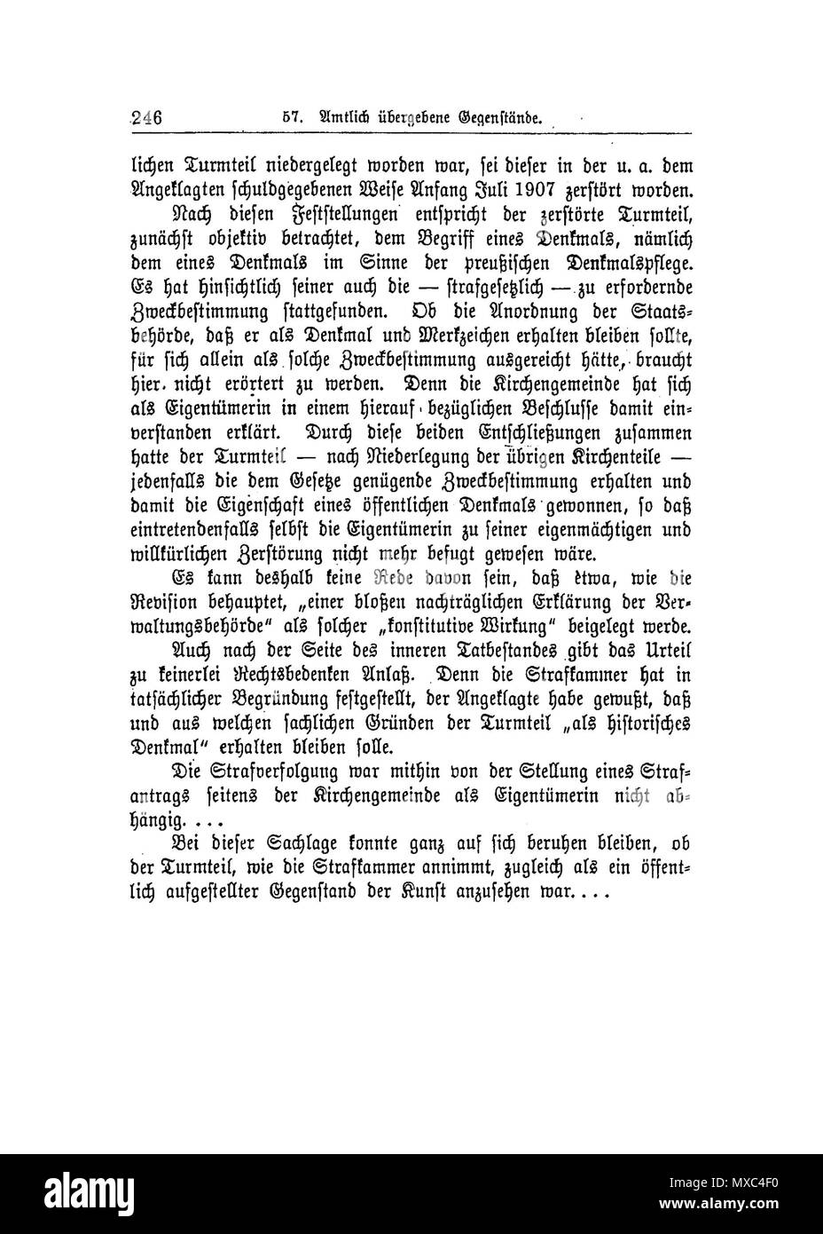 . Was ist unter einem öffentlichen Denkmal im Sinne des $304 zu verstehen Gerichtsurteil C. Strafsenat. Urt. c. 11. Februar 1910 g. K. V 1164/09 C. 1910. Ce fichier n'est pas informations sur l'auteur. LgA 370 19100211 S 7 Banque D'Images