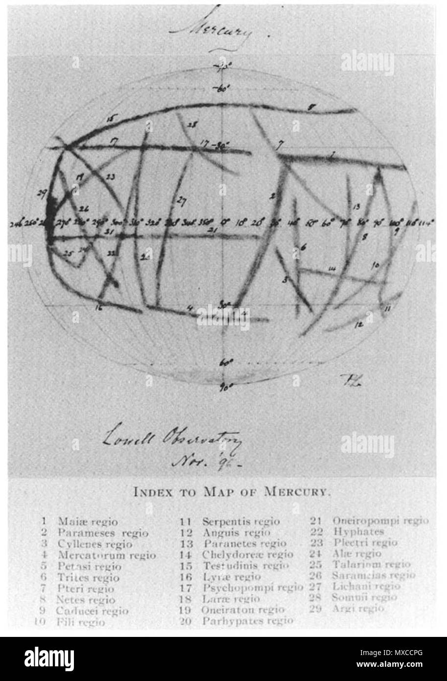 413 Mercure carte lowell Banque D'Images