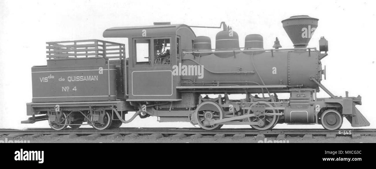 . Anglais : Locomotive de l'Engenho Central de Quissamã . vers 1900. Cheval de fer 1:29 375 Locomotiva Visconde de Quissaman Banque D'Images