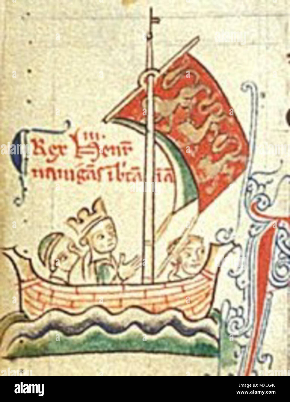 . Anglais : Henri III d'Angleterre . 13e siècle. 375 anonyme Lodka jindra3 Banque D'Images