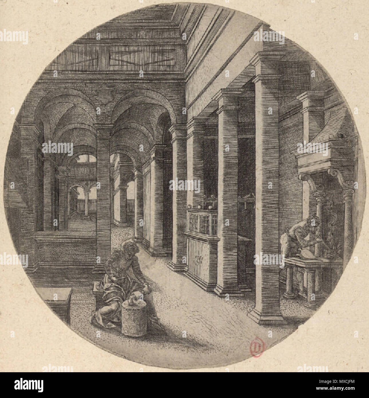 . English : Saint Eloi, du maître JG . 16e siècle. Maître JG 389 Maitre JG - Saint Eloi Banque D'Images