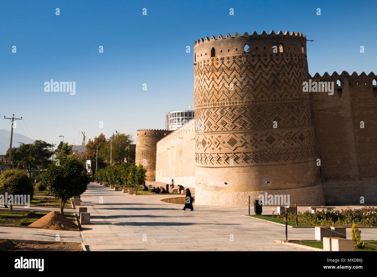 SHIRAZ, IRAN - NOVEMBRE 2017 : Le complexe Karim Khan Zand ou le château dans le vieux centre ville de Shiraz en Iran Banque D'Images