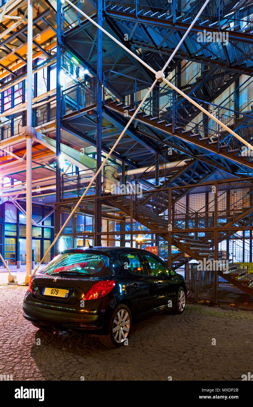 Centre Pompidou, Paris, France. Banque D'Images