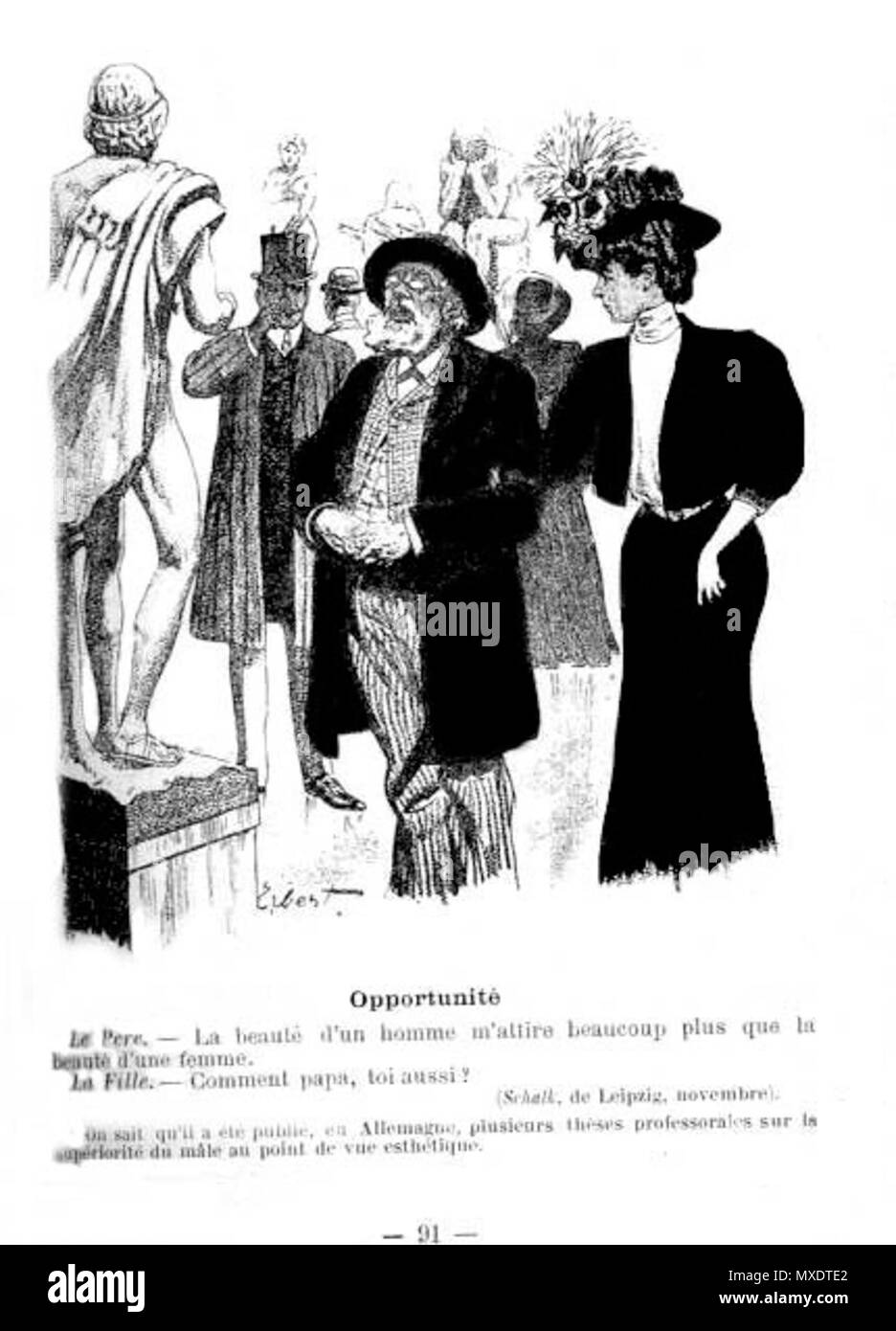 La Femme De Papa En Anglais Anglais : Caricature sur l'affaire Harden-Eulenburg. À partir de 'Schell',  Leipzig, nov. 1907, publié dans le livre de John Grand-Carteret (éd.)  derrière lui. L'homosexualité en Allemagne, Bernard, Paris 1908, p. 91.