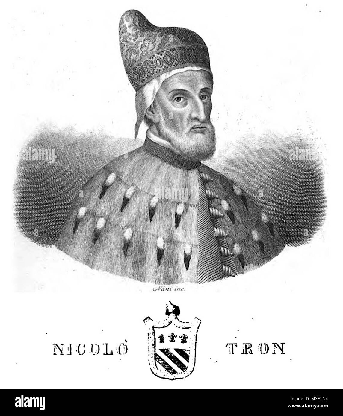 444 Nicolò Tron LXVIII Doge de Venise 1471 Banque D'Images