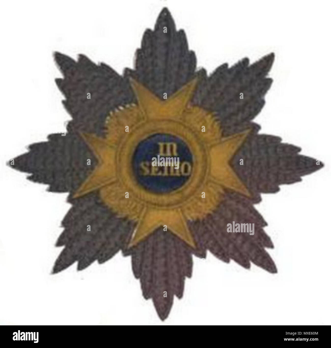 . Polski : Commander Feniksa (Hohenlohe), gwiazda . 1er janvier 1860. Archiv für Geschichte hohenlohische 458 Ordre du Phénix de Hohenlohe 4 Banque D'Images