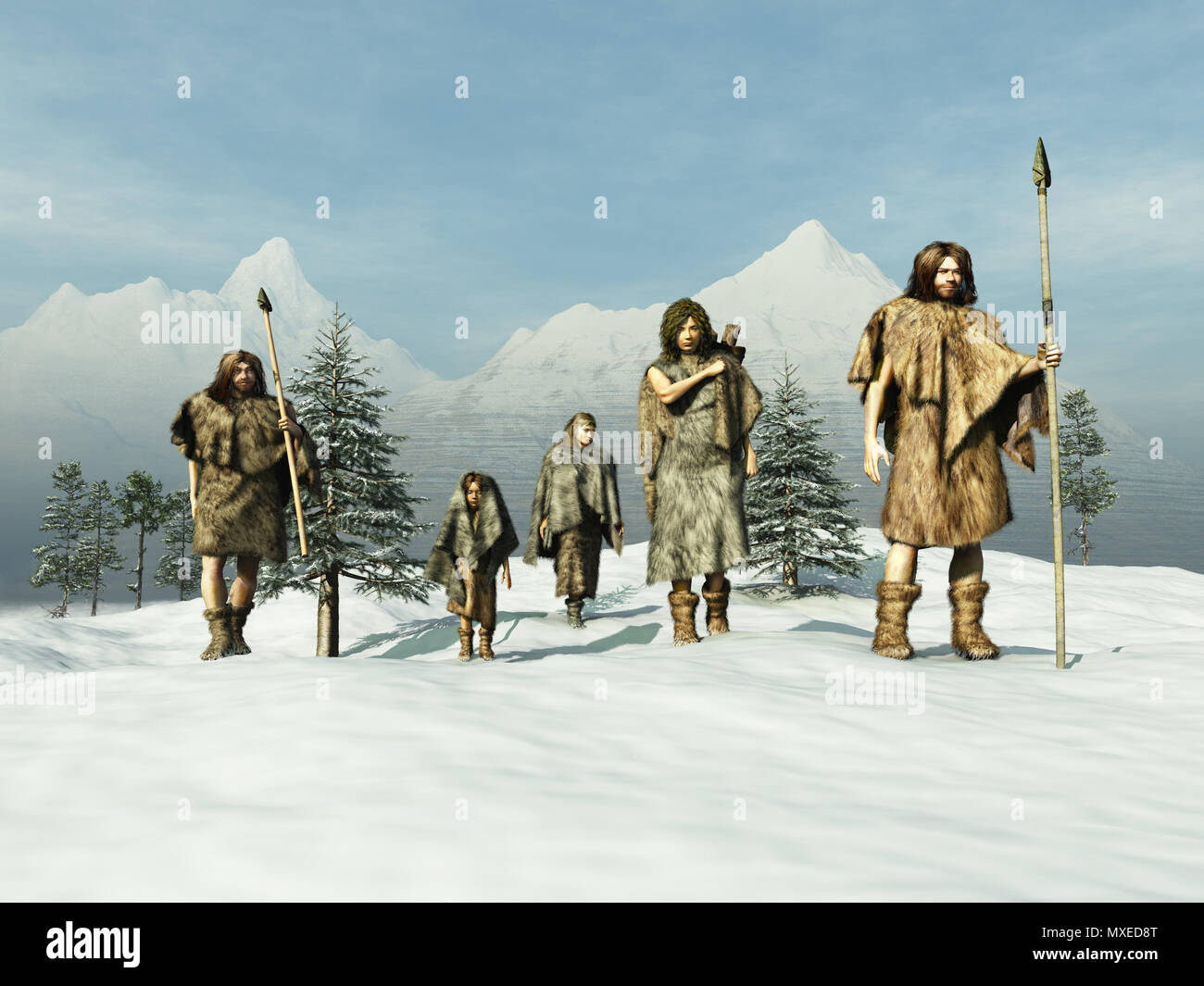 Les gens de l'âge de glace Banque D'Images