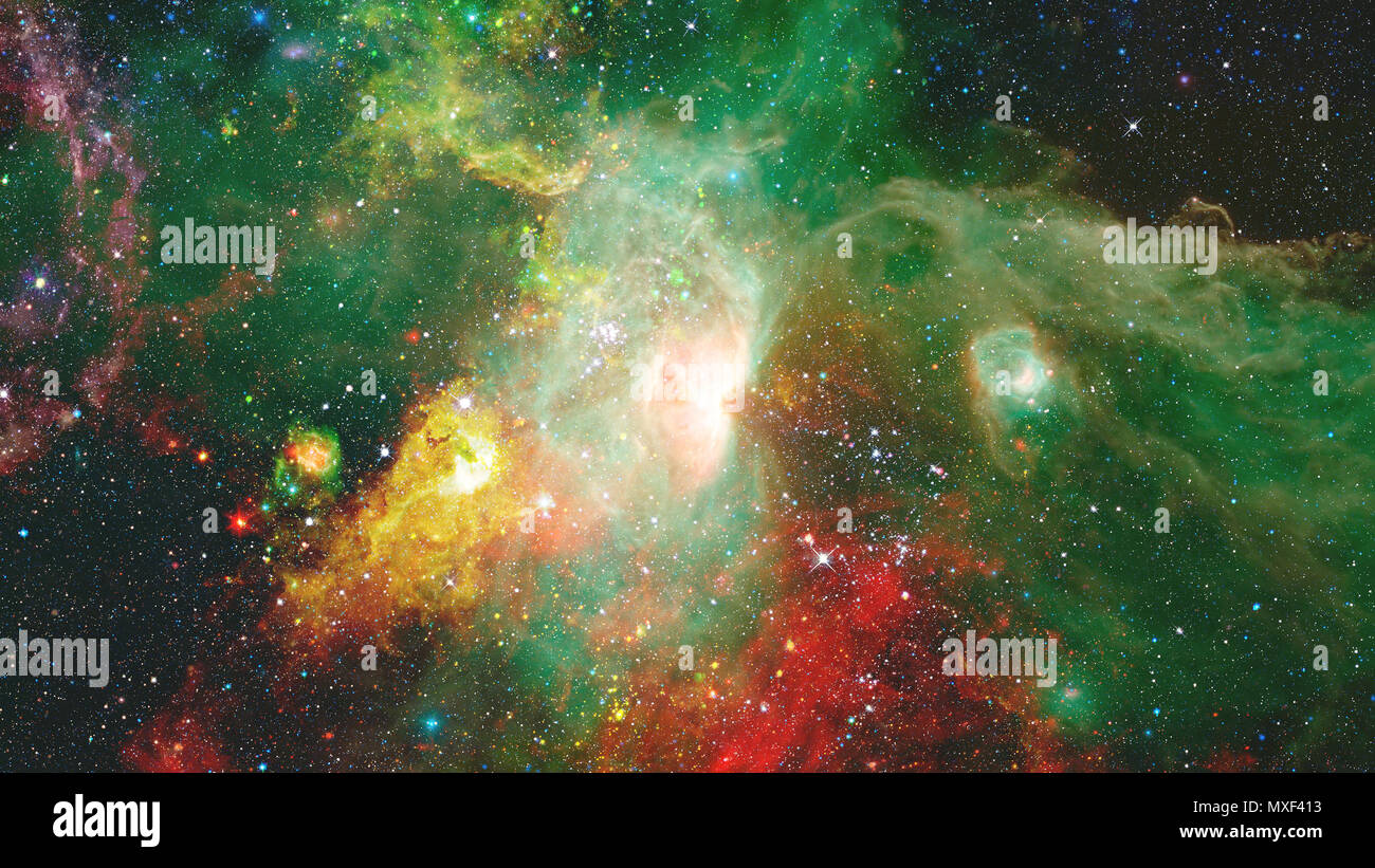Résumé De Lunivers De Couleurs Vives Nebula Nuit Ciel