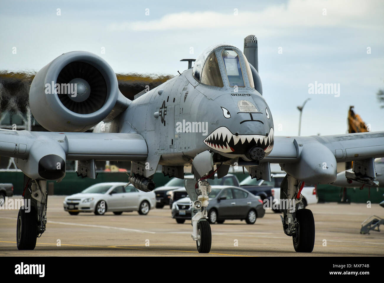 Un A-10 Thunderbolt II de Moody Air Force Base, la Géorgie, les taxis sur la rampe de l'Hill AFB, en Utah, le 2 mai. Moody aviateurs et avions étaient à Hill AFB participant à la précision air-sol, exercice d'évaluation des armes de combat, d'un marteau. Banque D'Images