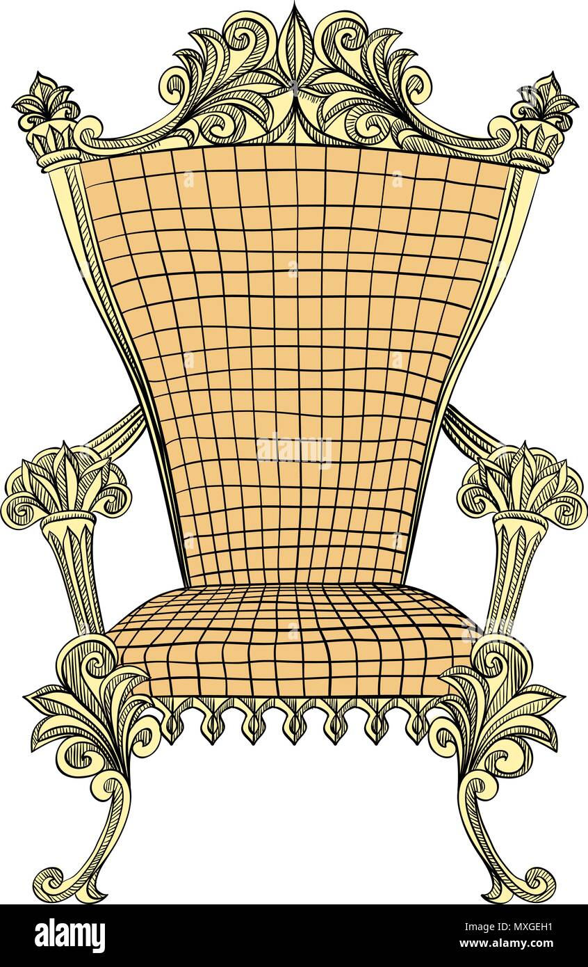 Vector golden royal trône Illustration de Vecteur
