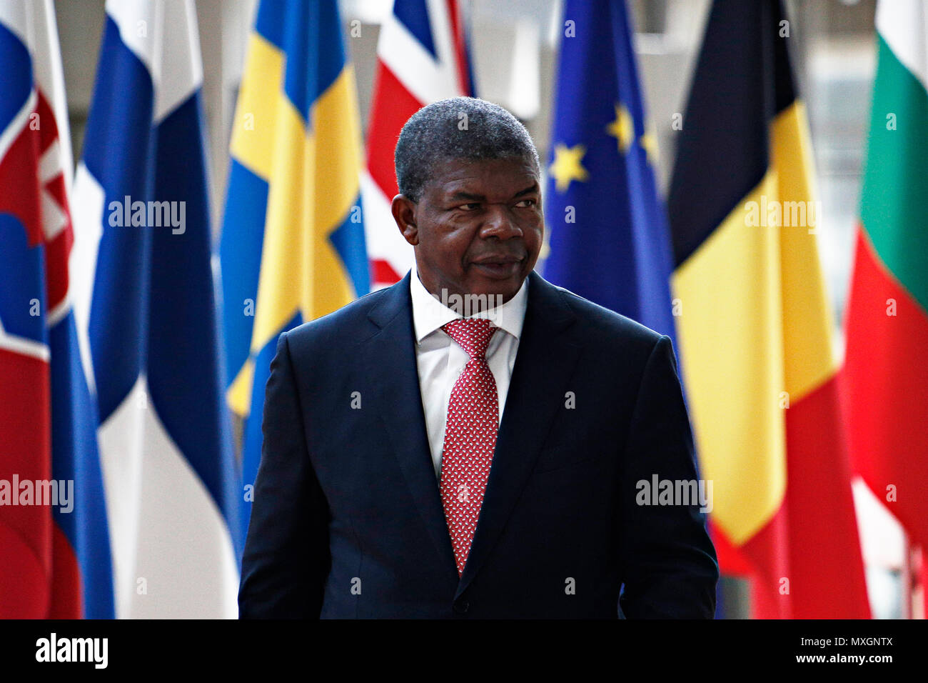 Bruxelles Belgique 4 Juin 2018 Donald Tusk Le President Du Conseil De L Europe Accueille Le President Angolais Joao Lourenco Au Siege Du Conseil Europeen Alexandros Michailidis Alamy Live News Photo Stock Alamy