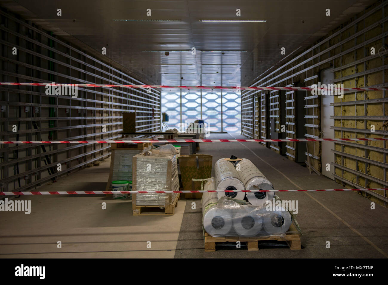 Le 4 juin, 2018 - Turin, Italy-June 4, 2018 : Regione Skyscraper visite de presse du chantier de construction Crédit : Stefano Guidi/ZUMA/Alamy Fil Live News Banque D'Images