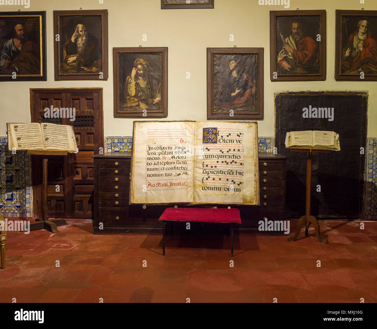 Cantoral. Eglise de Santa María la Mayor La Colegial. Talavera de la Reina. Conjunto histórico artístico. Provincia de Tolède. España. Banque D'Images