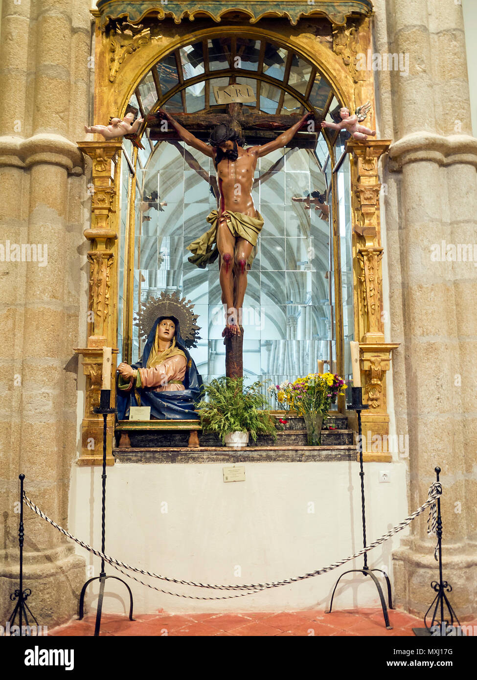 Cristo de los espejos. Eglise de Santa María la Mayor La Colegial. Talavera de la Reina. Conjunto histórico artístico. Provincia de Tolède. España. Banque D'Images