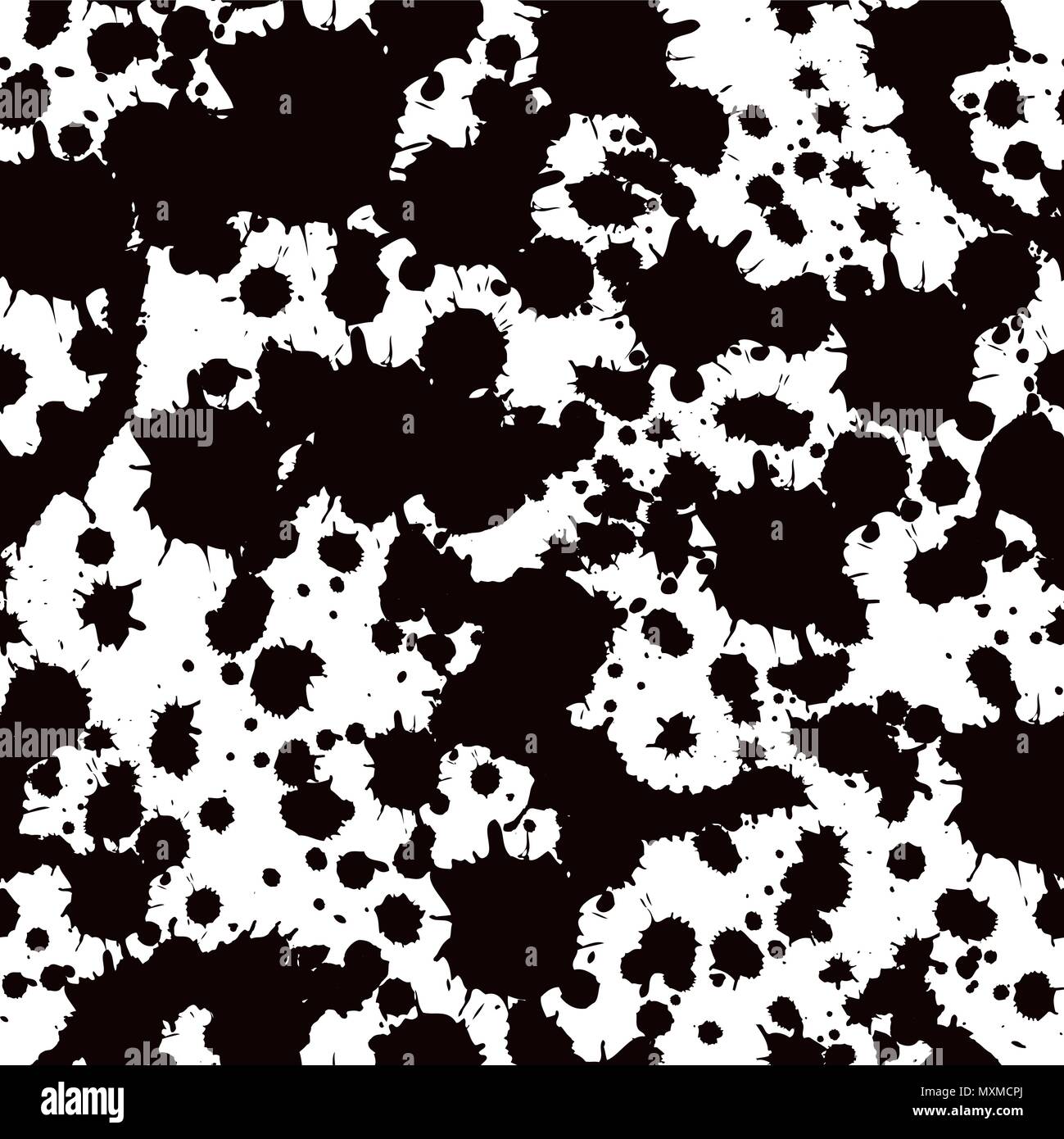 Modèle d'encre fluide vecteur des éclaboussures. Utilisation sur fond monochrome noir et blanc, des textures et de l'arrière-plan Illustration de Vecteur