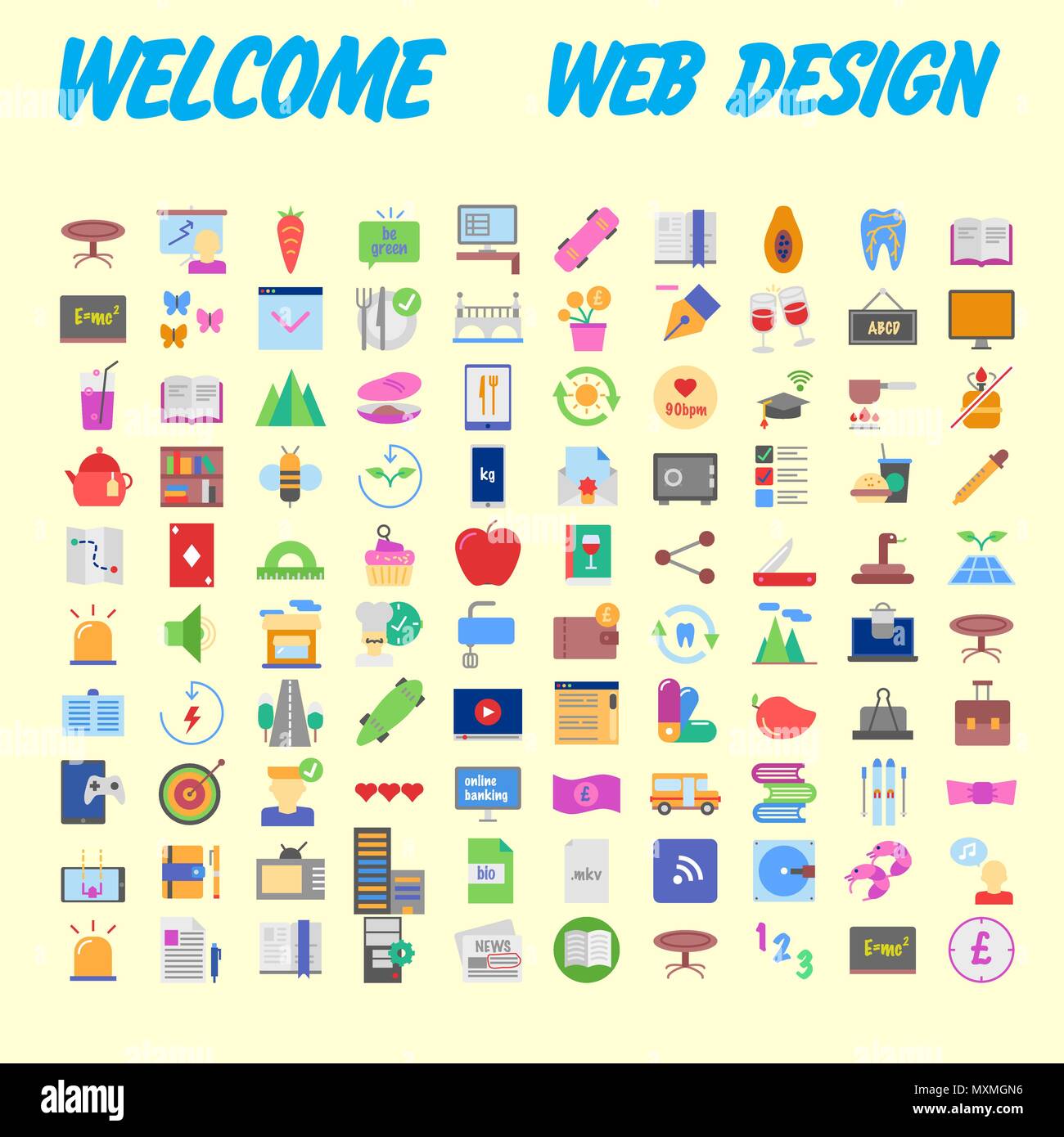 Ensemble de 100 icônes de haute qualité télévision. Vector illustration Illustration de Vecteur