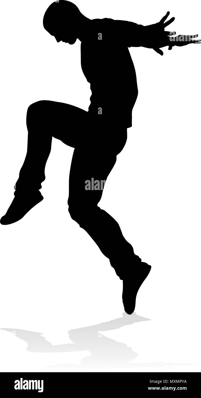 Street Dance Dancer Silhouette Illustration de Vecteur