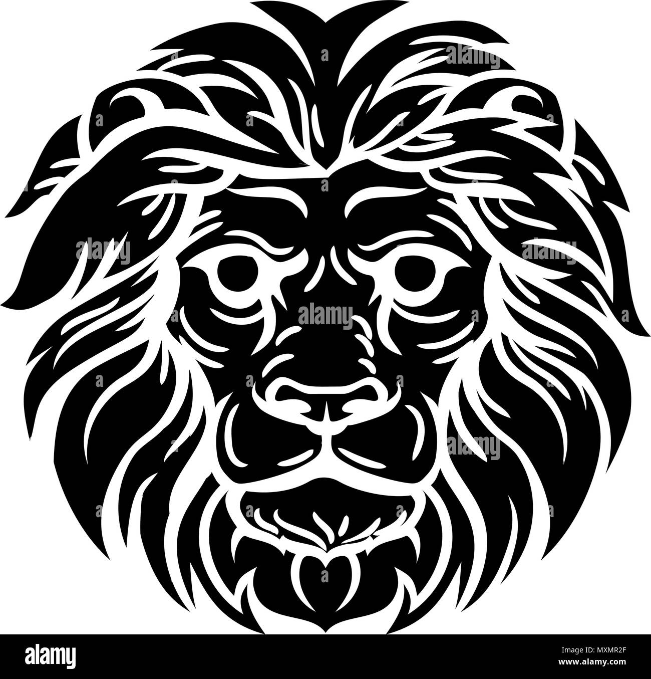 Graphique Face Lion Illustration de Vecteur