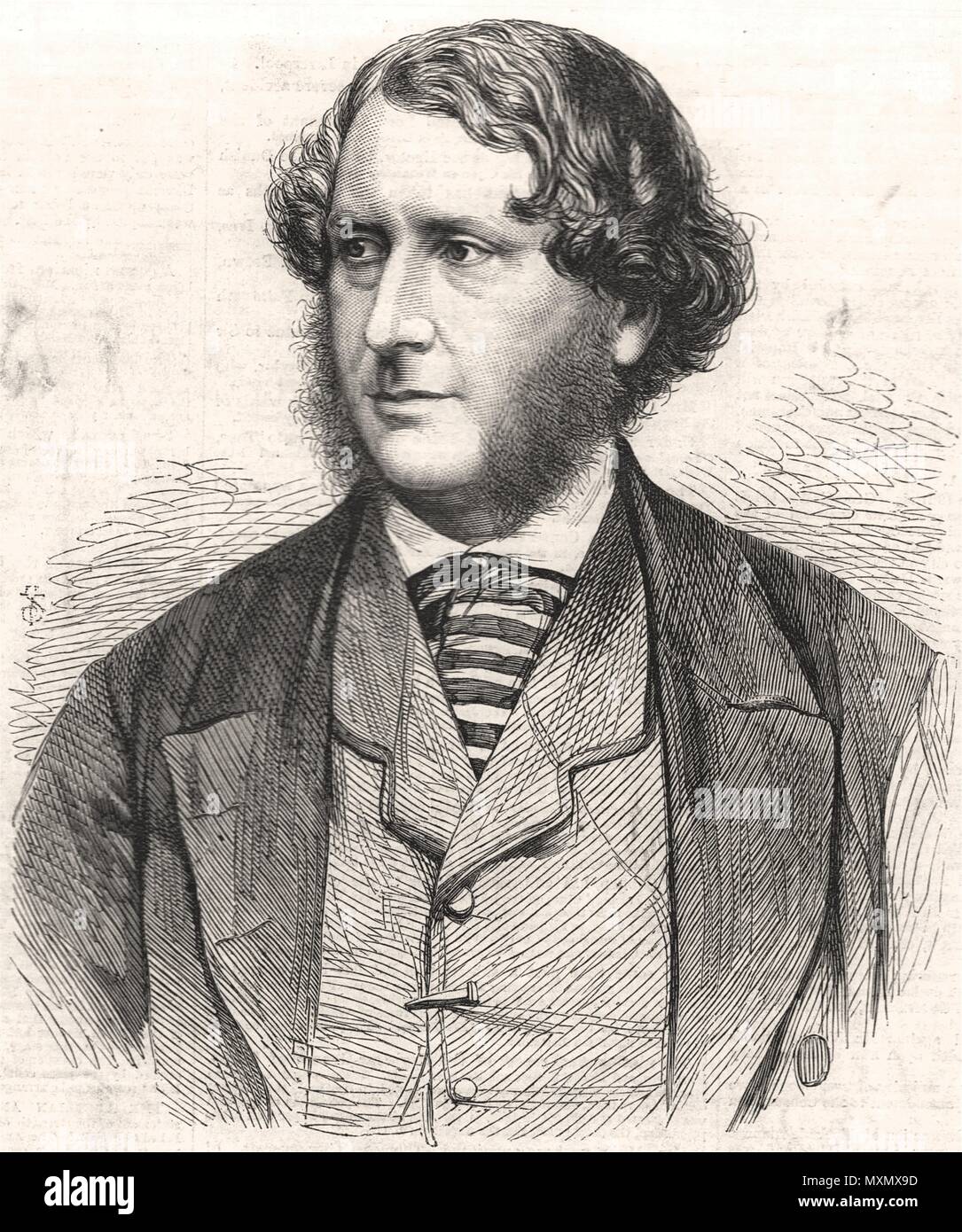 Le regretté William Dyce, Esq, R. R. Des artistes 1864. L'Illustrated London News Banque D'Images