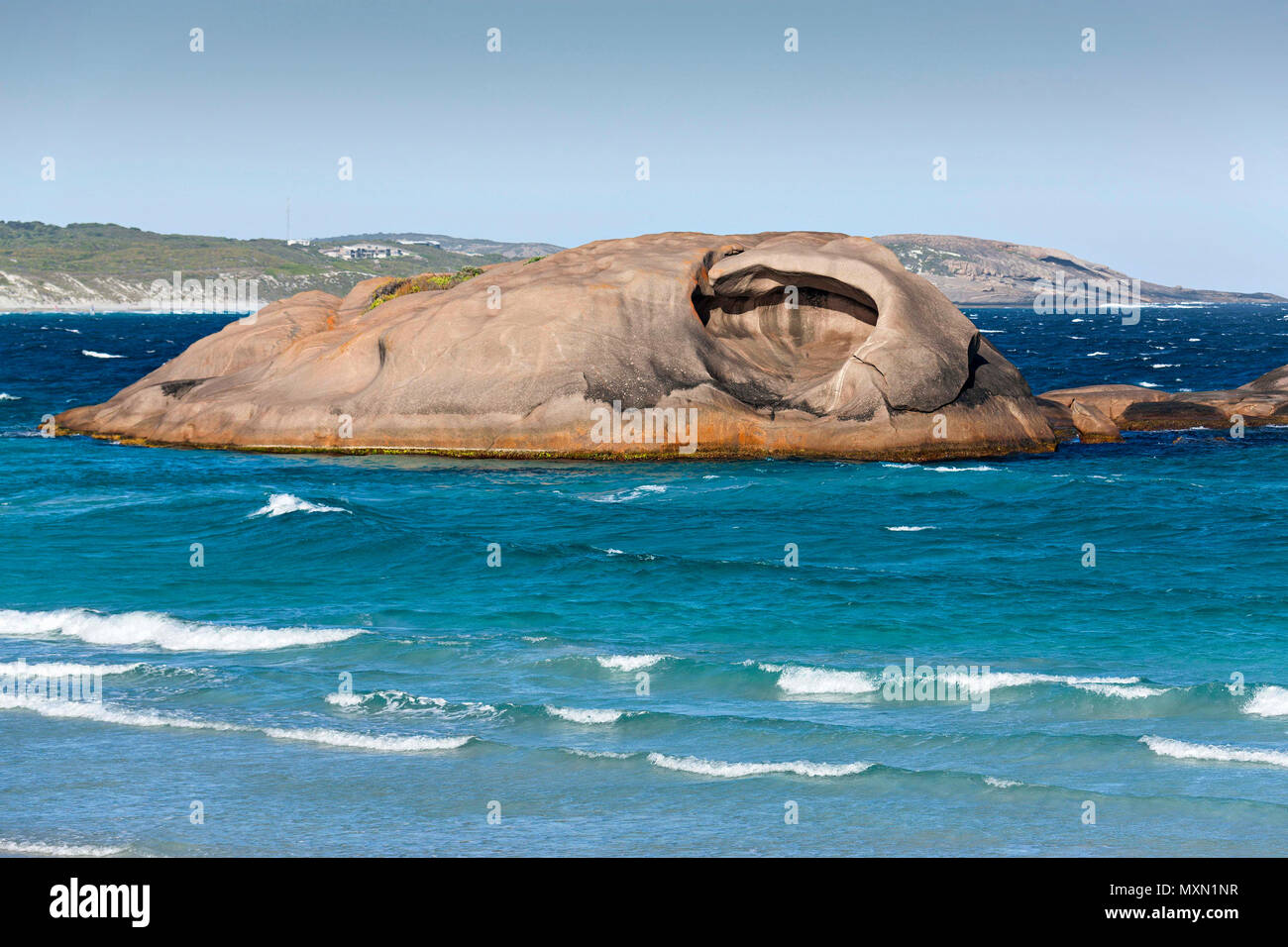 Coastal rock formation au crépuscule Cove, Esperance Australie Occidentale Banque D'Images