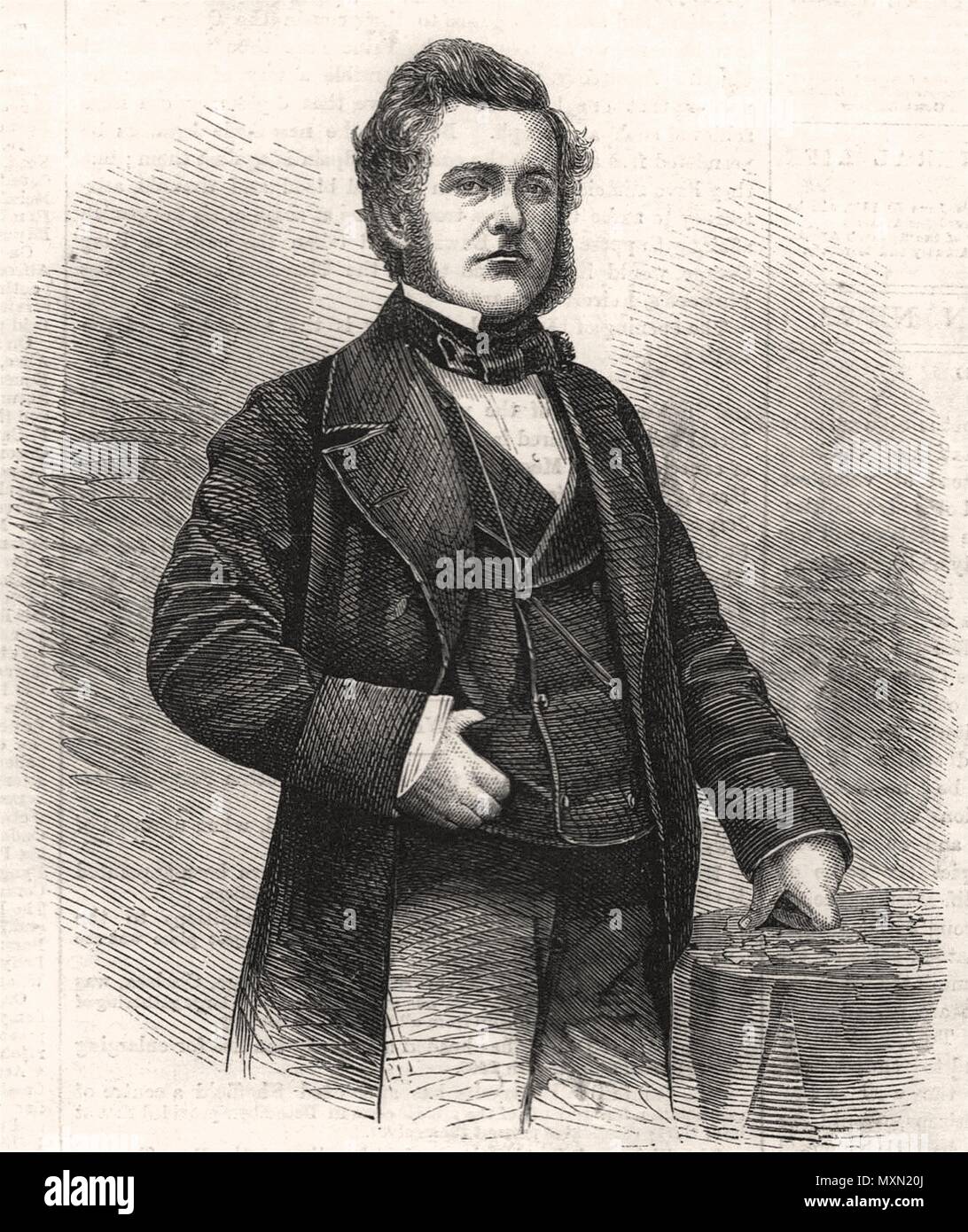 John Orel Foie, Esq. M. P. pour l'Arrondissement de Galway. L'Irlande 1860. L'Illustrated London News Banque D'Images