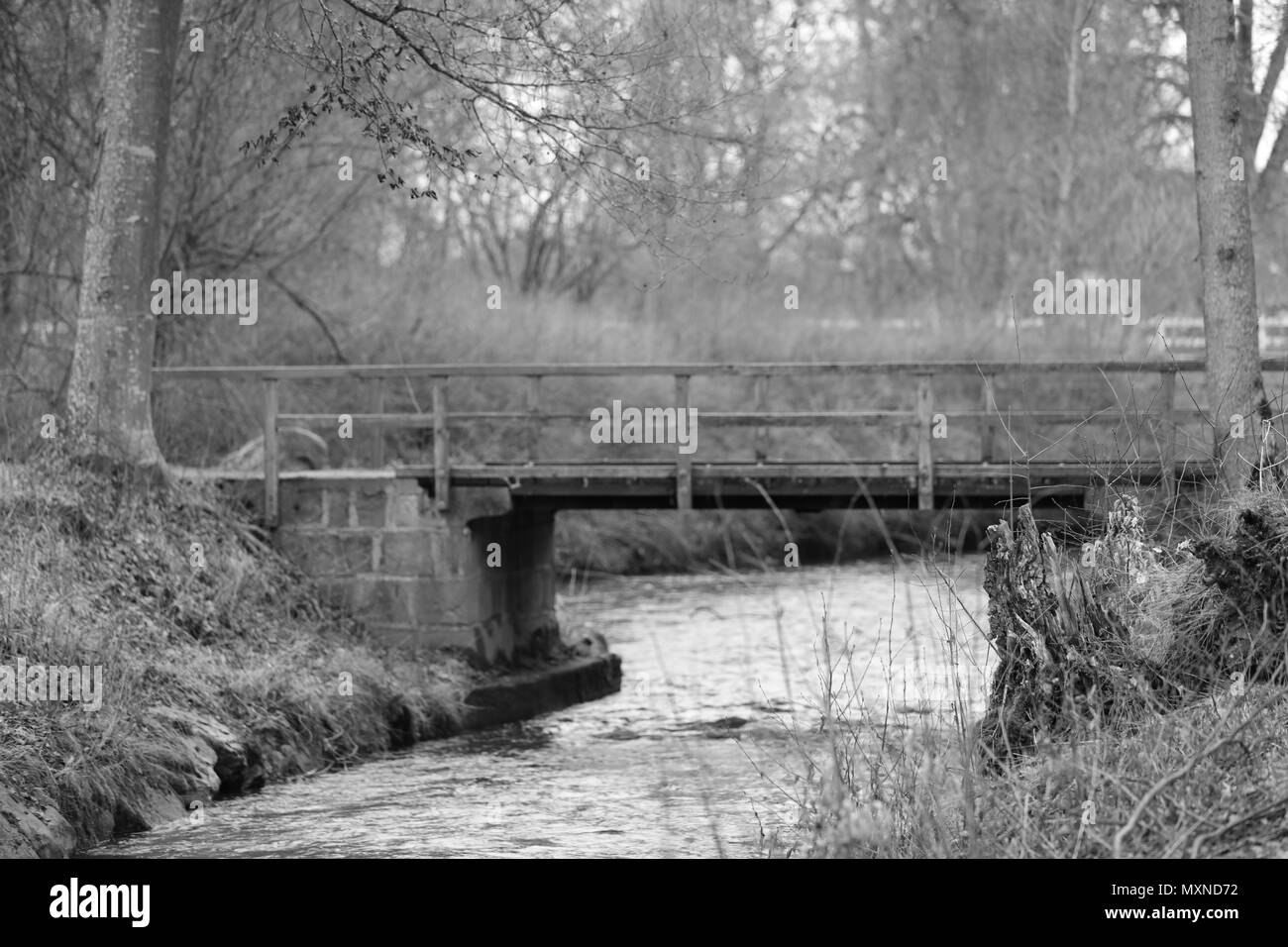 Pont sur un ruisseau Banque D'Images