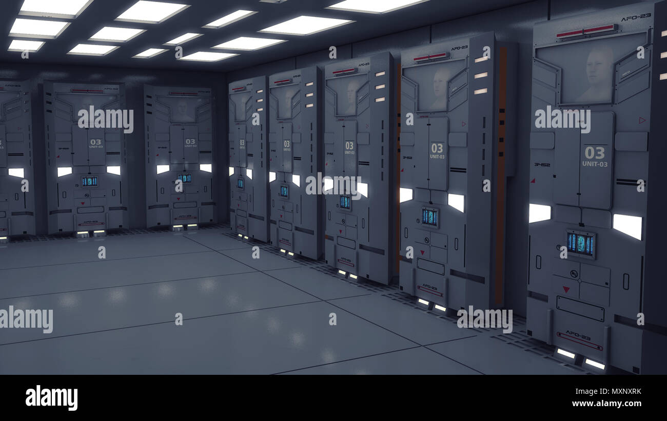 3D render. Silhouettes humanoïdes clonage Banque D'Images