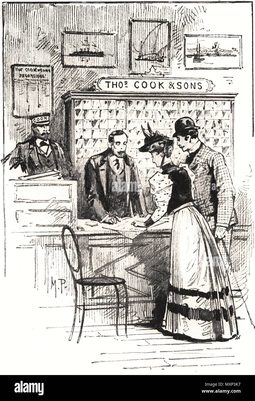 Les agents de voyage Thomas Cook (1894). L'Illustrated London News Banque D'Images