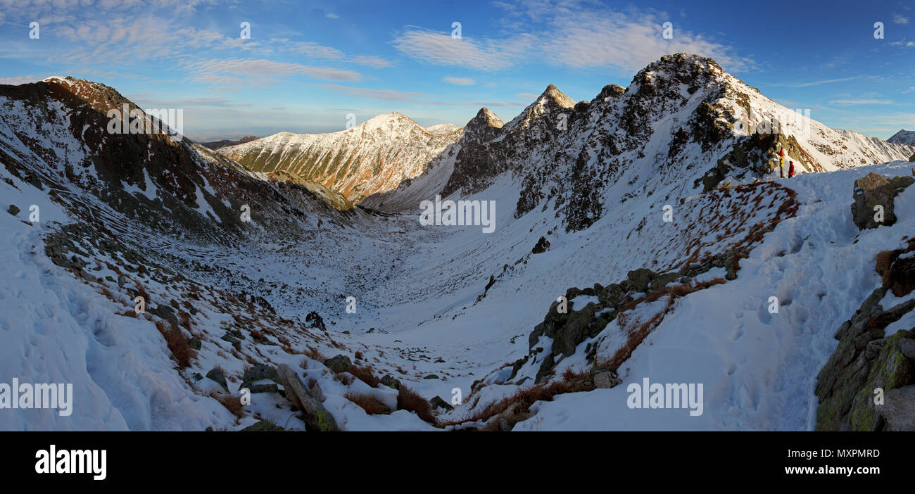 Paysage d'hiver - Rohace en Slovaquie à l'hiver Banque D'Images