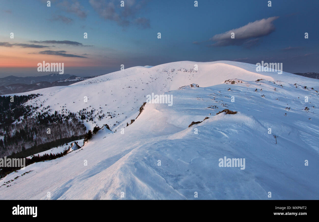 Pic en hiver Banque D'Images