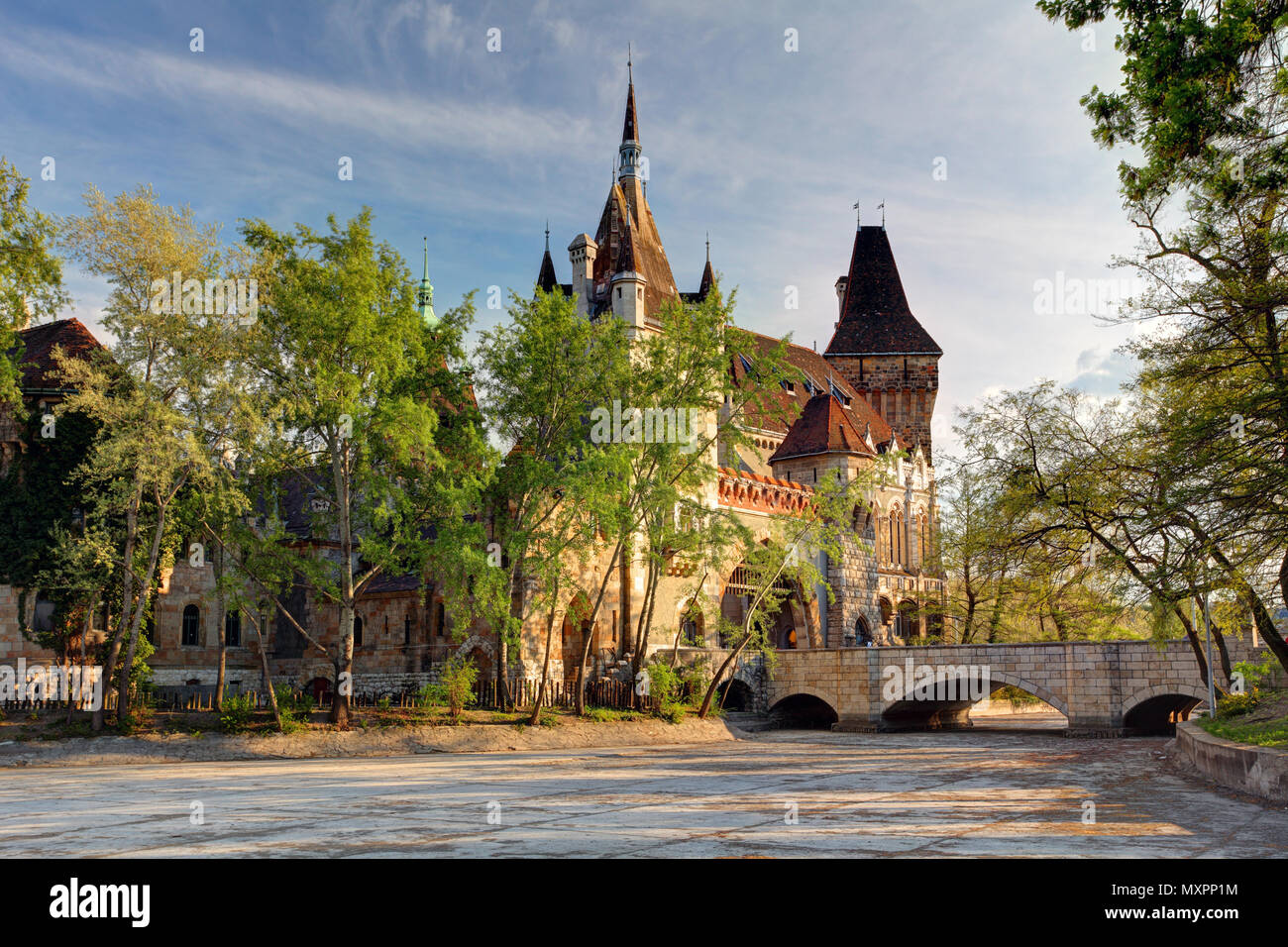 Le château de Vajdahunyad, Budapest, Hongrie Banque D'Images