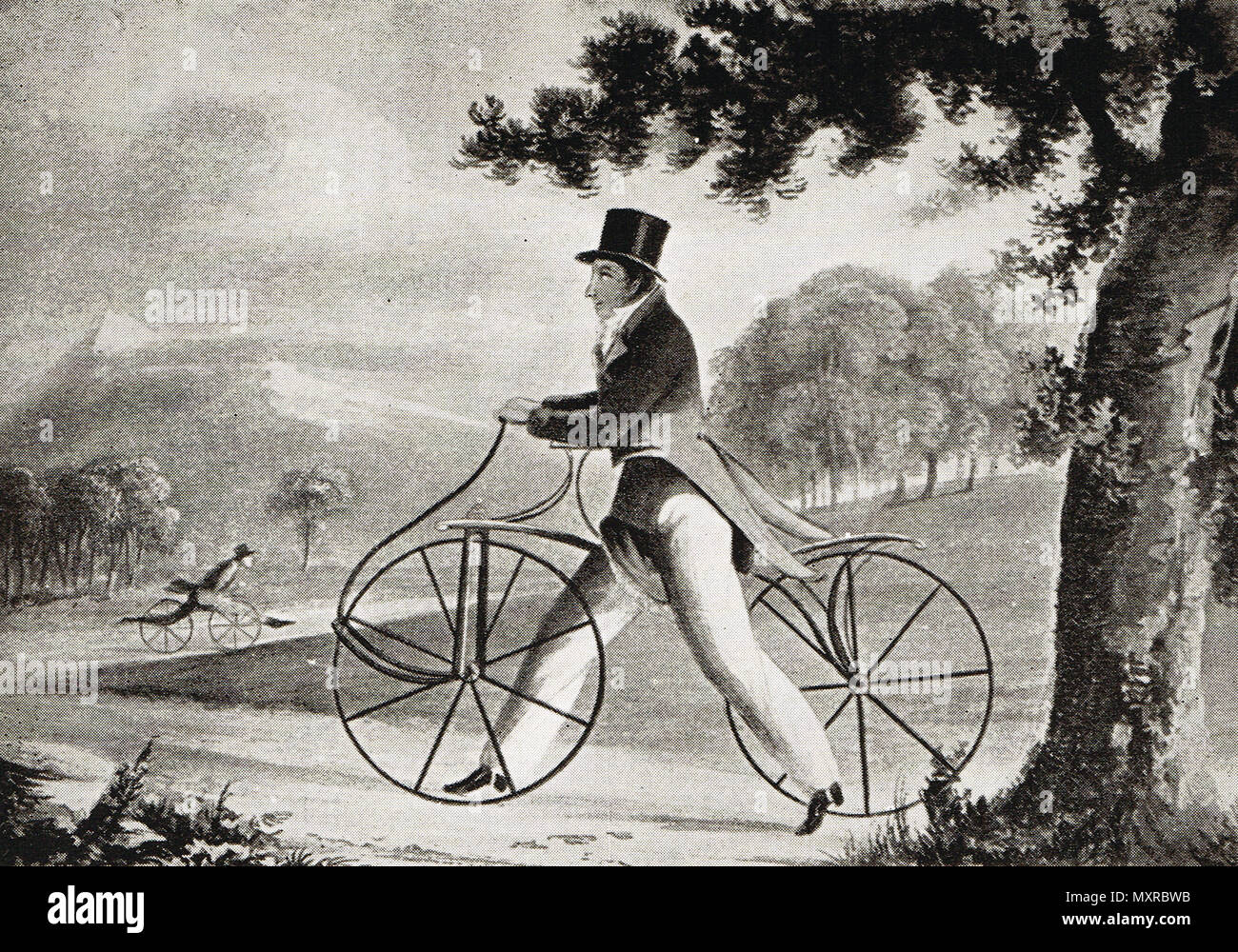 La zone piétonne cheval, vers 1819 Banque D'Images