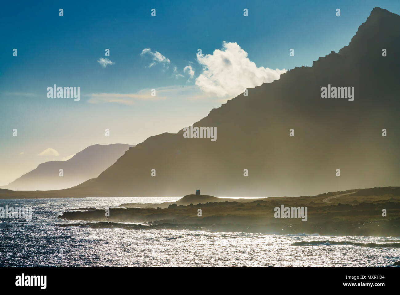 Paysage, l'Est de l'Islande, Hafnarnes Banque D'Images