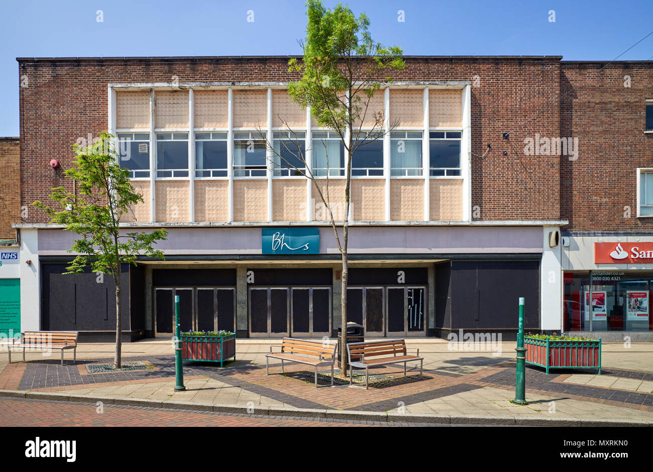 Désert et fermé l'ancien magasin BHS dans le centre de Crewe Banque D'Images