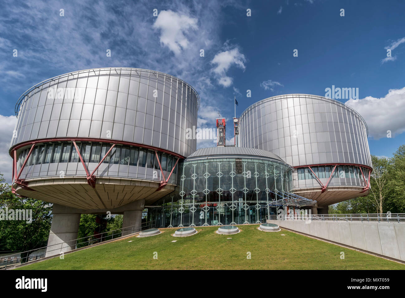 Cour de justice européenne, Strasbourg, Alsace, France, Banque D'Images
