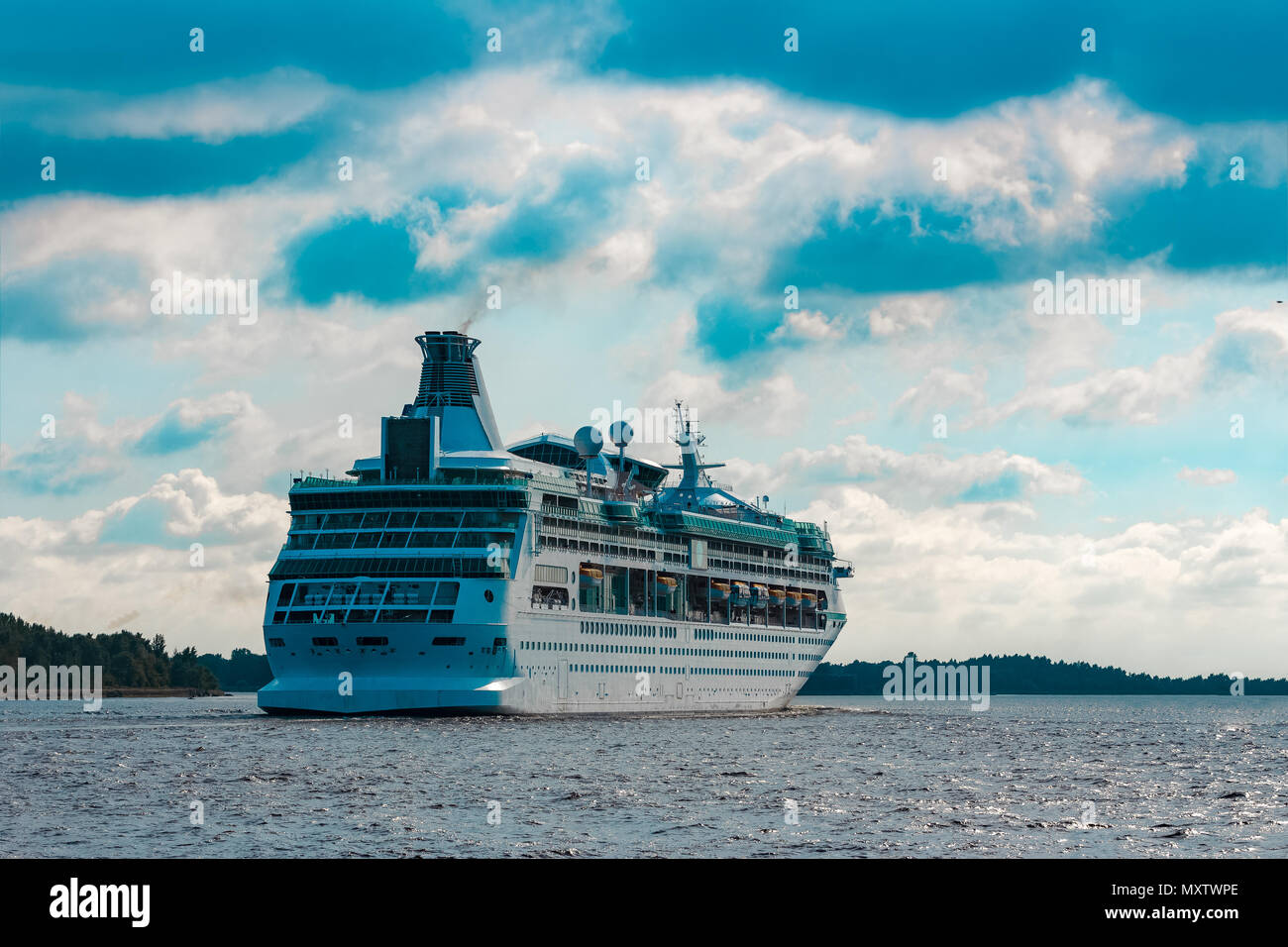 Paquebot de croisière de luxe en cours. Tour travel et des services de spa Banque D'Images