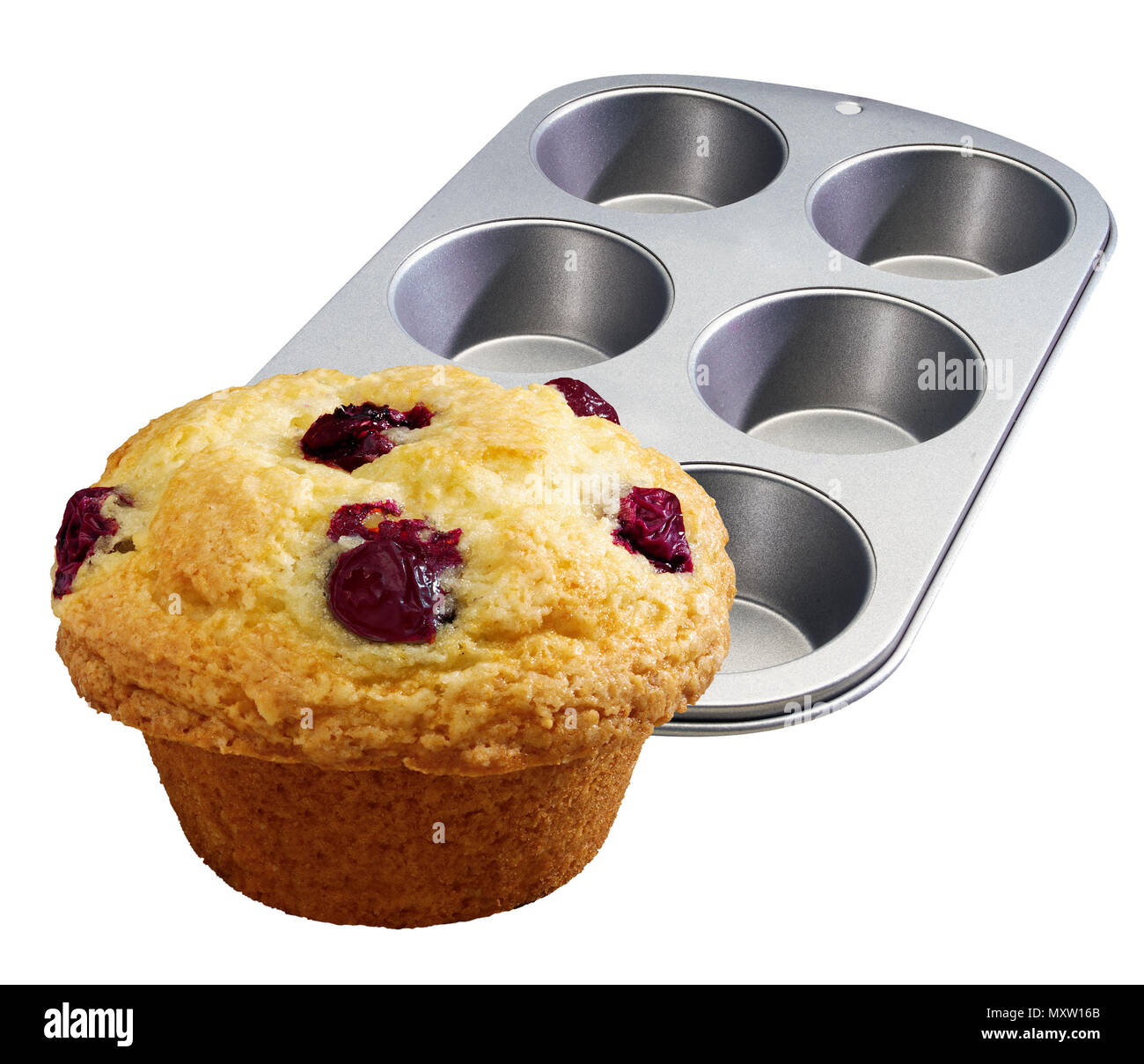 Muffins aux bleuets et Pan Banque D'Images