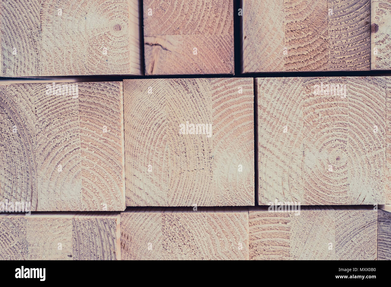 Bois de construction en bois - texture - Conseils et bandes - Banque D'Images