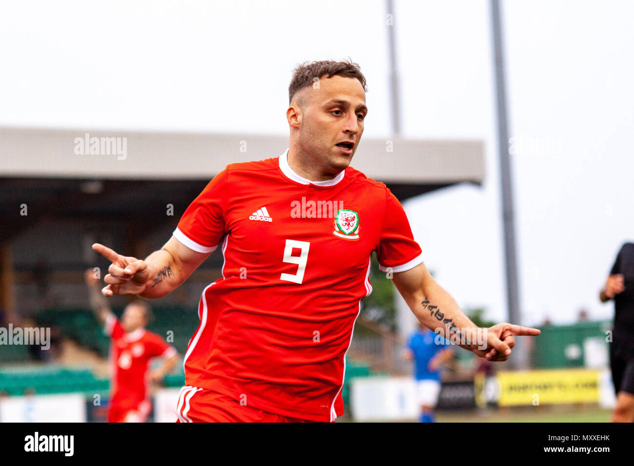 Chris Recherche Rapide du sud du Pays de Galles FA v Région de Gothenburg en concurrence dans la ronde préliminaire de l'UEFA Coupe des Régions à Jenner Park. Banque D'Images