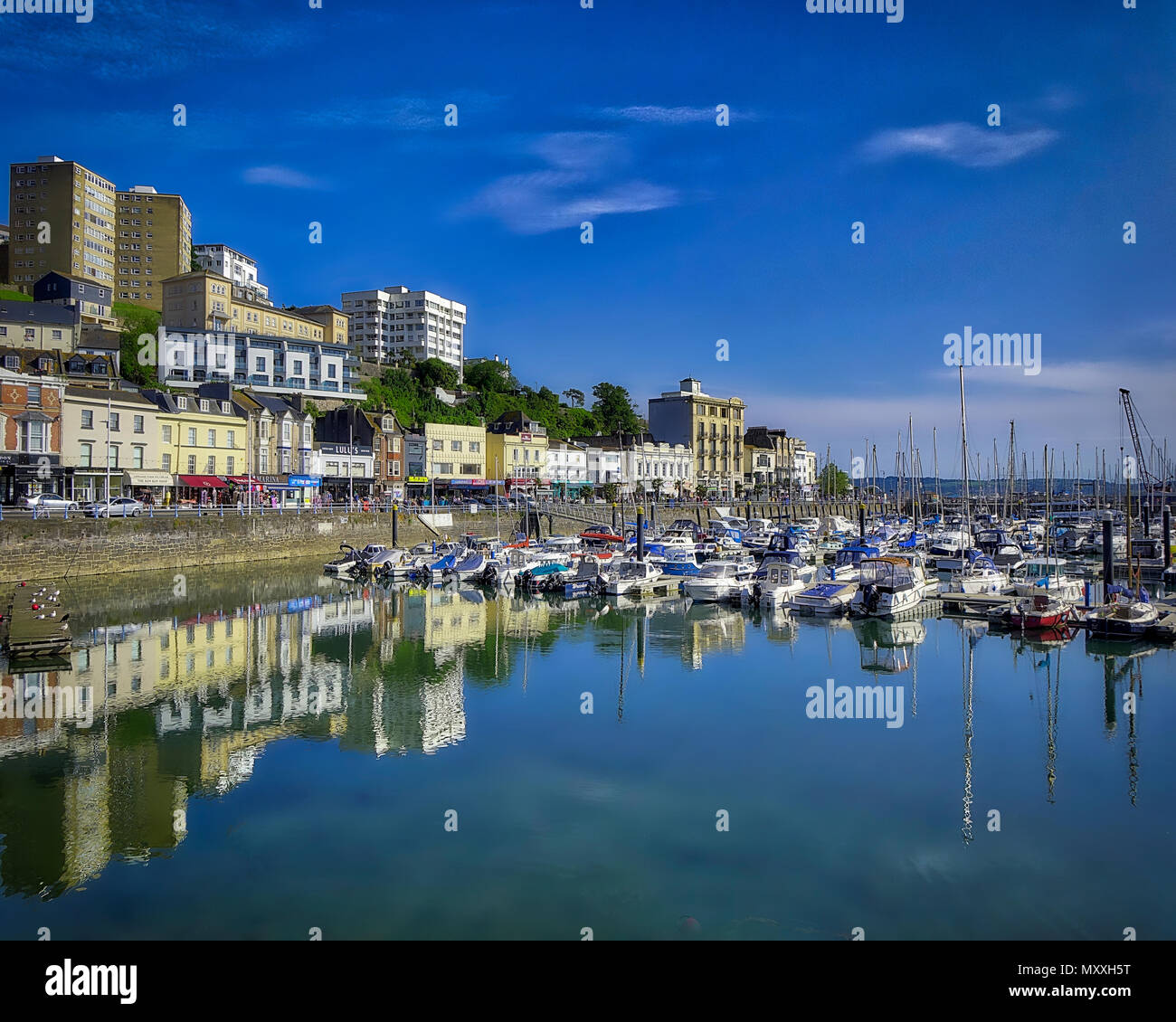 Go - DEVON : le port de Torquay (image HDR) Banque D'Images