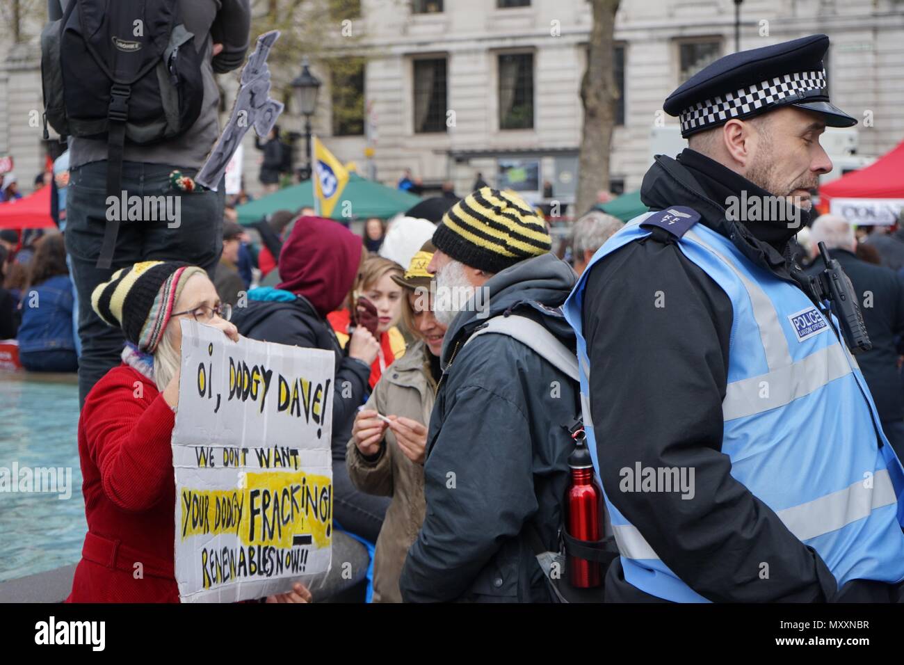 La protestation de la rue de Londres Banque D'Images