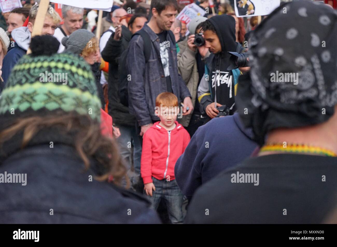 La protestation de la rue de Londres Banque D'Images