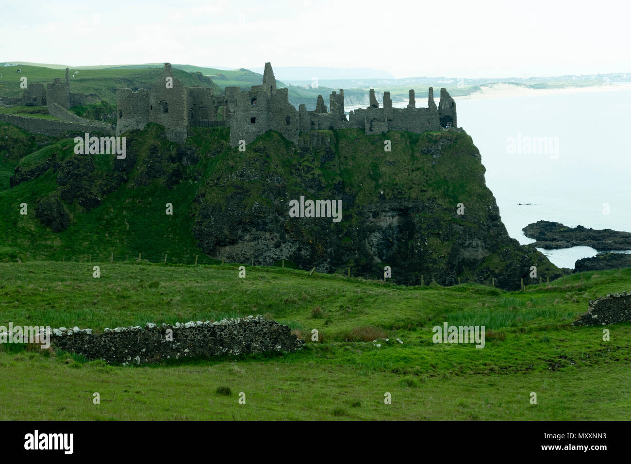 Danluce - vue sur le château, l'Irlande du Nord Banque D'Images