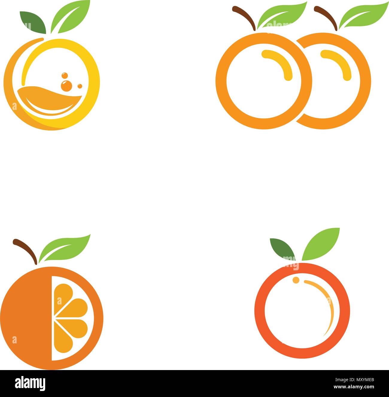 Conception de logo Orange icône vecteur illustration design Illustration de Vecteur
